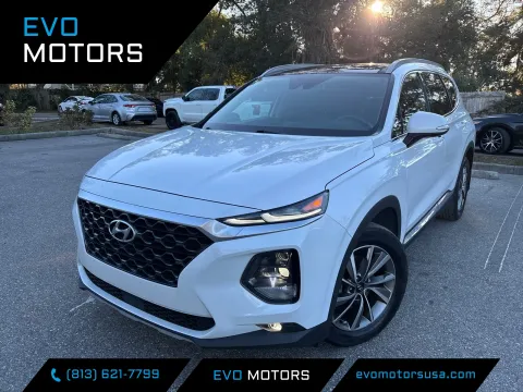 White 2020 Hyundai Santa Fe w/CONVENIENCE & PREMIUM PKG. LTHR. PANO. SEL for sale in Seffner, FL