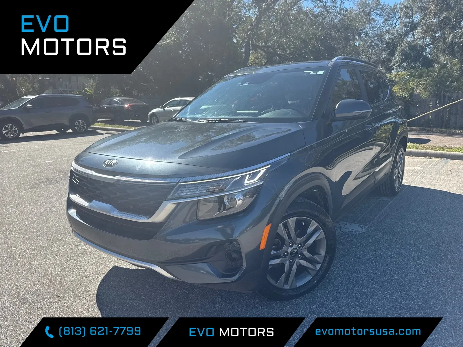 Black 2021 Kia Seltos S for sale in Seffner, FL