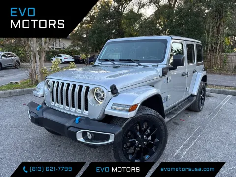 Silver 2022 Jeep Wrangler 4xe Unlimited Sahara for sale in Seffner, FL