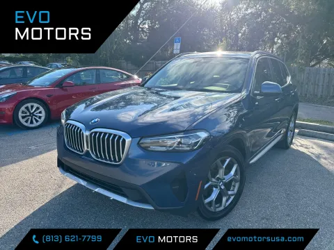 Blue 2024 BMW X3 sDrive30i w/CONVENIENCE PKG. PANO SUNROOF for sale in Seffner, FL