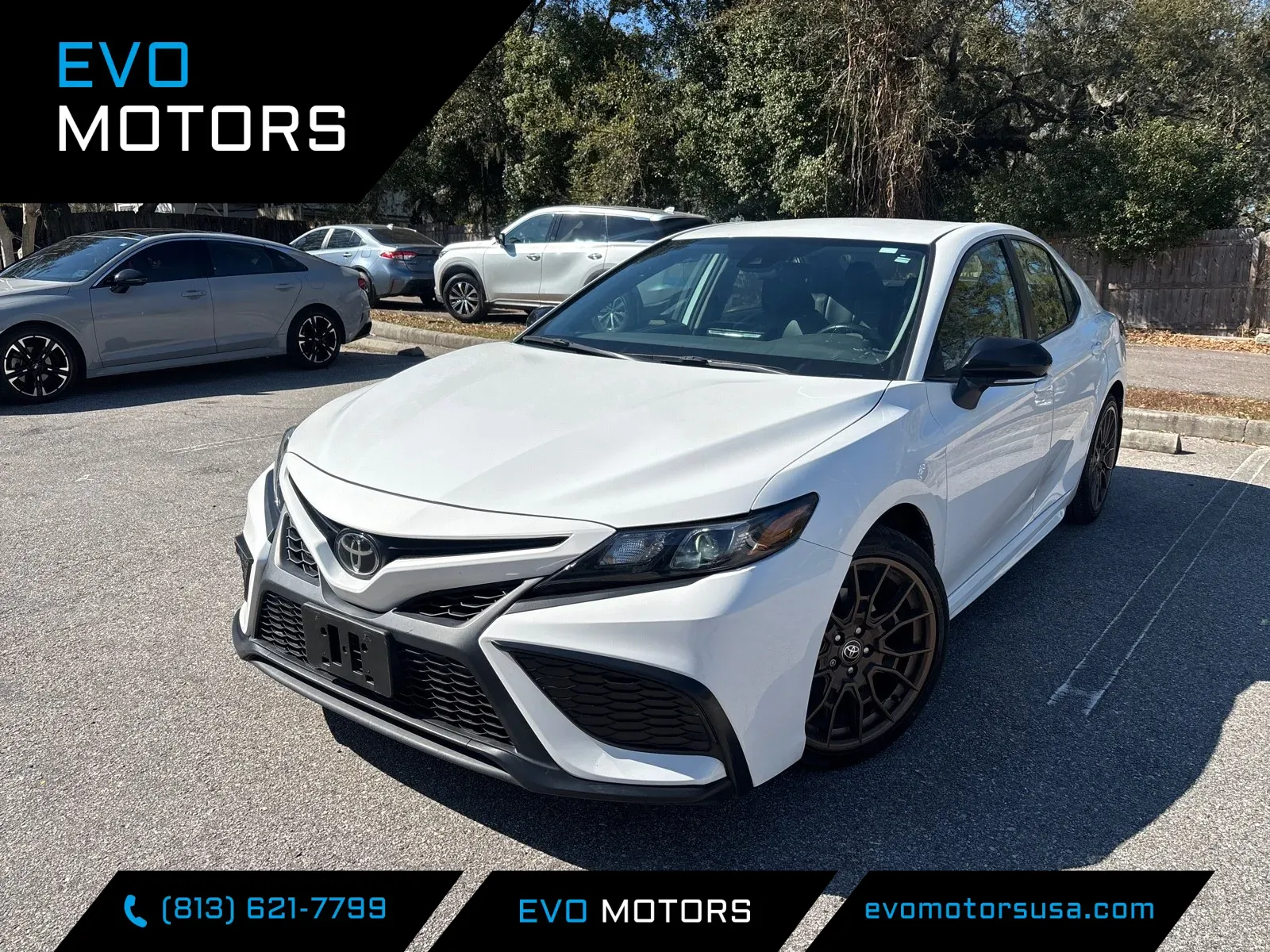 White 2023 Toyota Camry SE Nightshade for sale in Seffner, FL