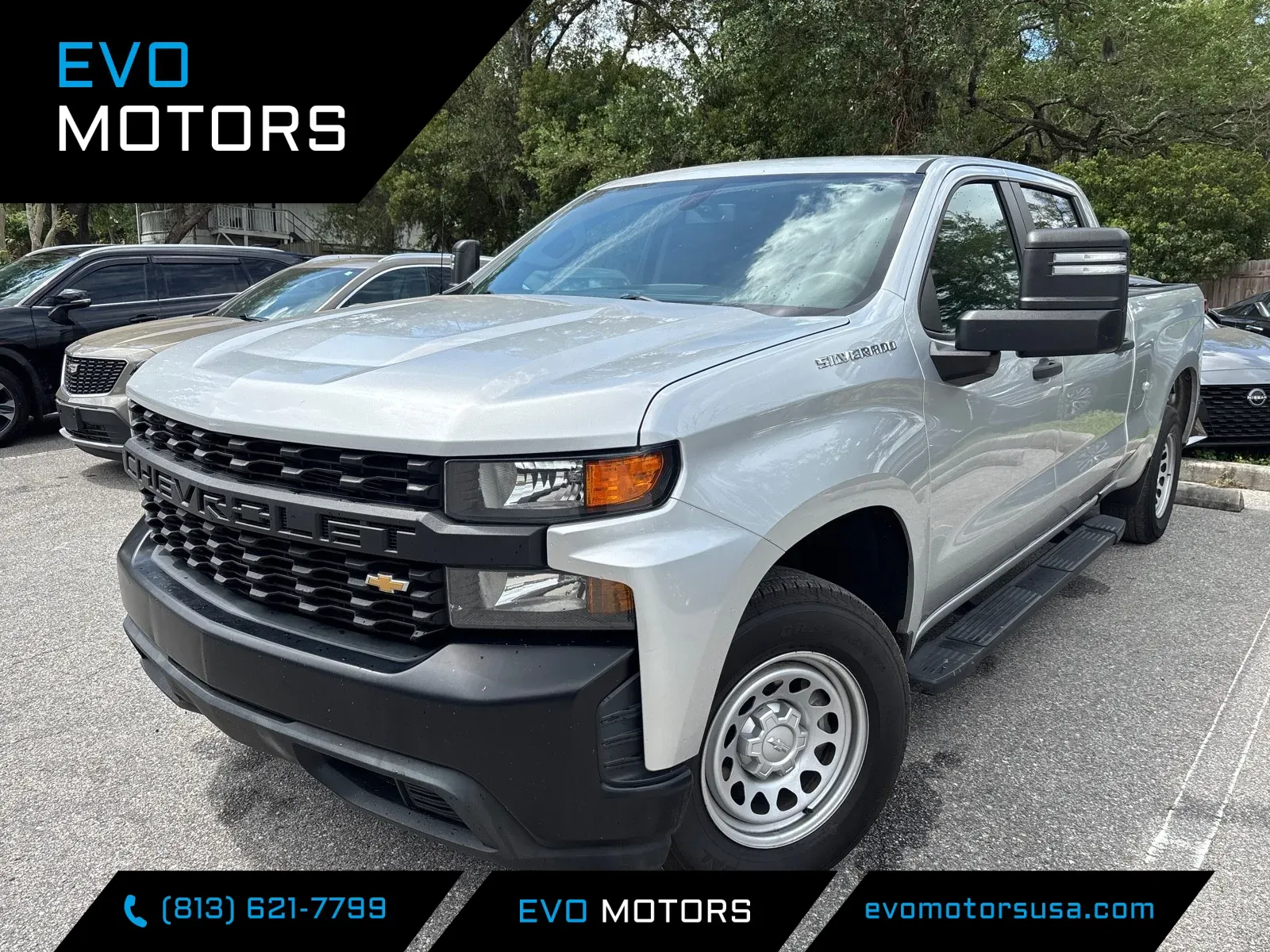 Blue 2020 Chevrolet Silverado 1500 Work Truck Crew Cab V8 for sale in Seffner, FL