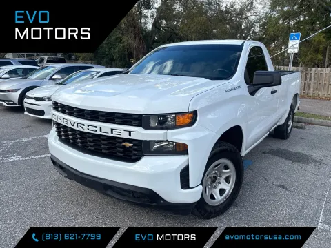 Blue 2022 Chevrolet Silverado 1500 LTD Work Truck V8 Regular Cab Long Bed for sale in Seffner, FL
