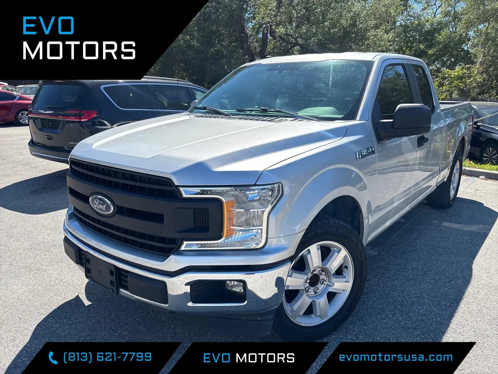 Gray 2018 Ford F-150 XL Extended Cab Medium Bed w/Rear Doors for sale in Seffner, FL