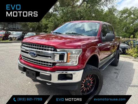 Red 2019 Ford F-150 XLT Crew Cab 4X4 w/FX4 OFF-ROAD PACKAGE * LIFTED W/22IN WHEELS * for sale in Seffner, FL