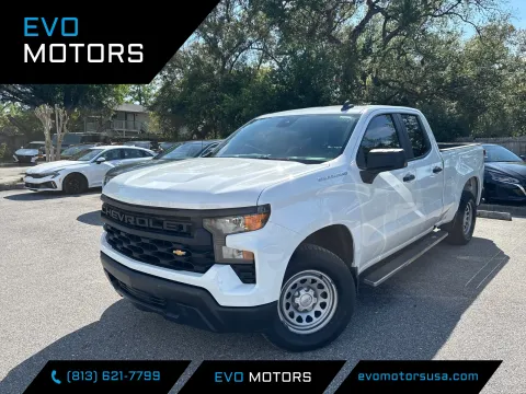 Blue 2023 Chevrolet Silverado 1500 Work Truck V8 EXT. CAB for sale in Seffner, FL