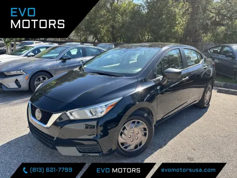 Black 2020 Nissan Versa S for sale in Seffner, FL