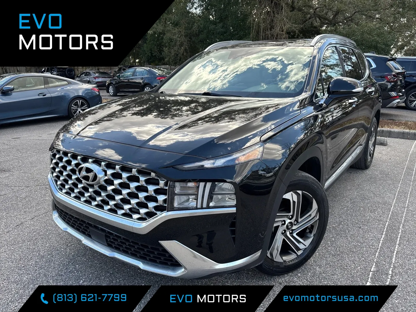 Black 2022 Hyundai Santa Fe SEL W/PREMIUM PKG. LTHR. PANO. SOUND. for sale in Seffner, FL