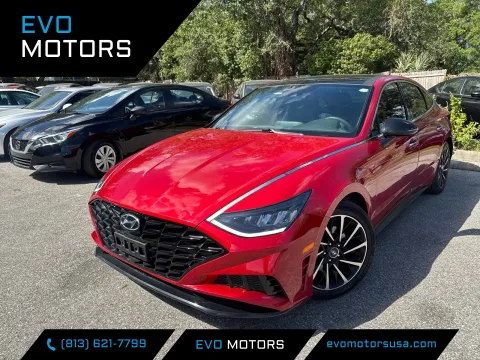 Black 2020 Hyundai Sonata SEL Plus for sale in Seffner, FL