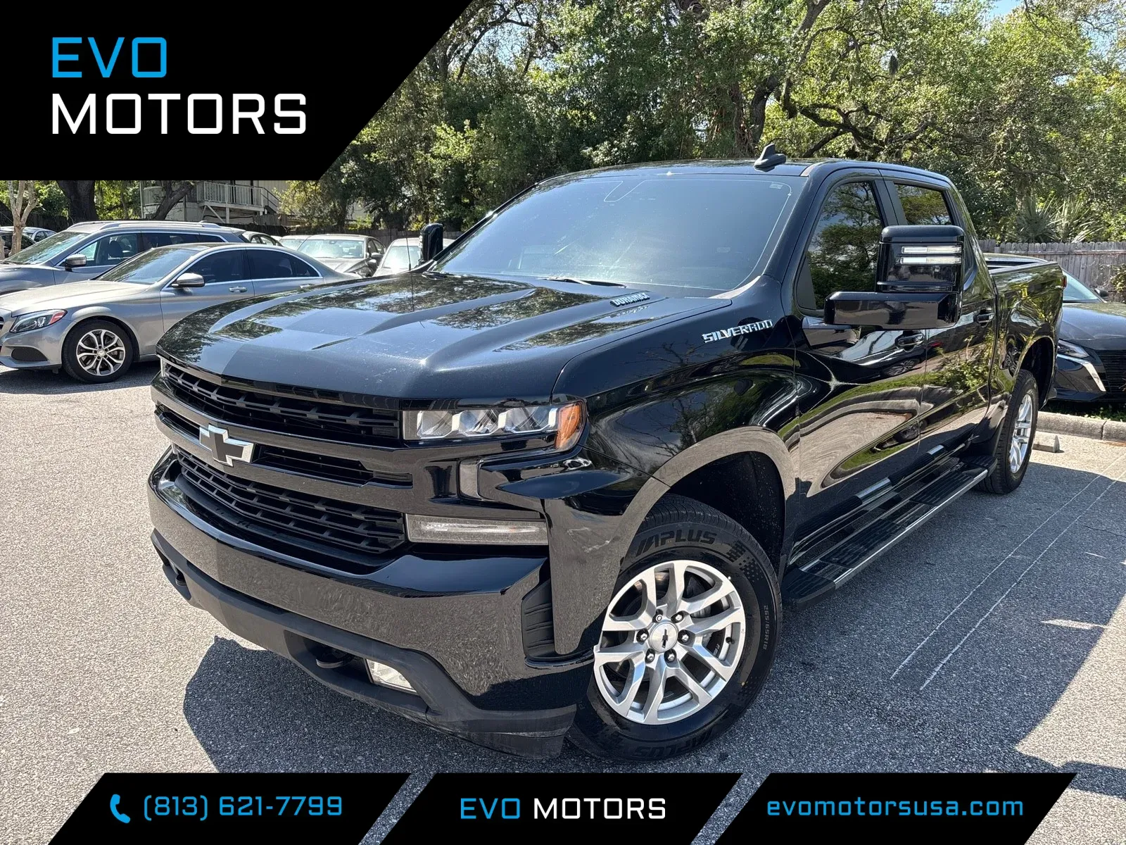 Blue 2022 Chevrolet Silverado 1500 LTD Crew Cab Diesel RST for sale in Seffner, FL