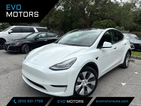 White 2021 Tesla Model Y Long Range for sale in Seffner, FL