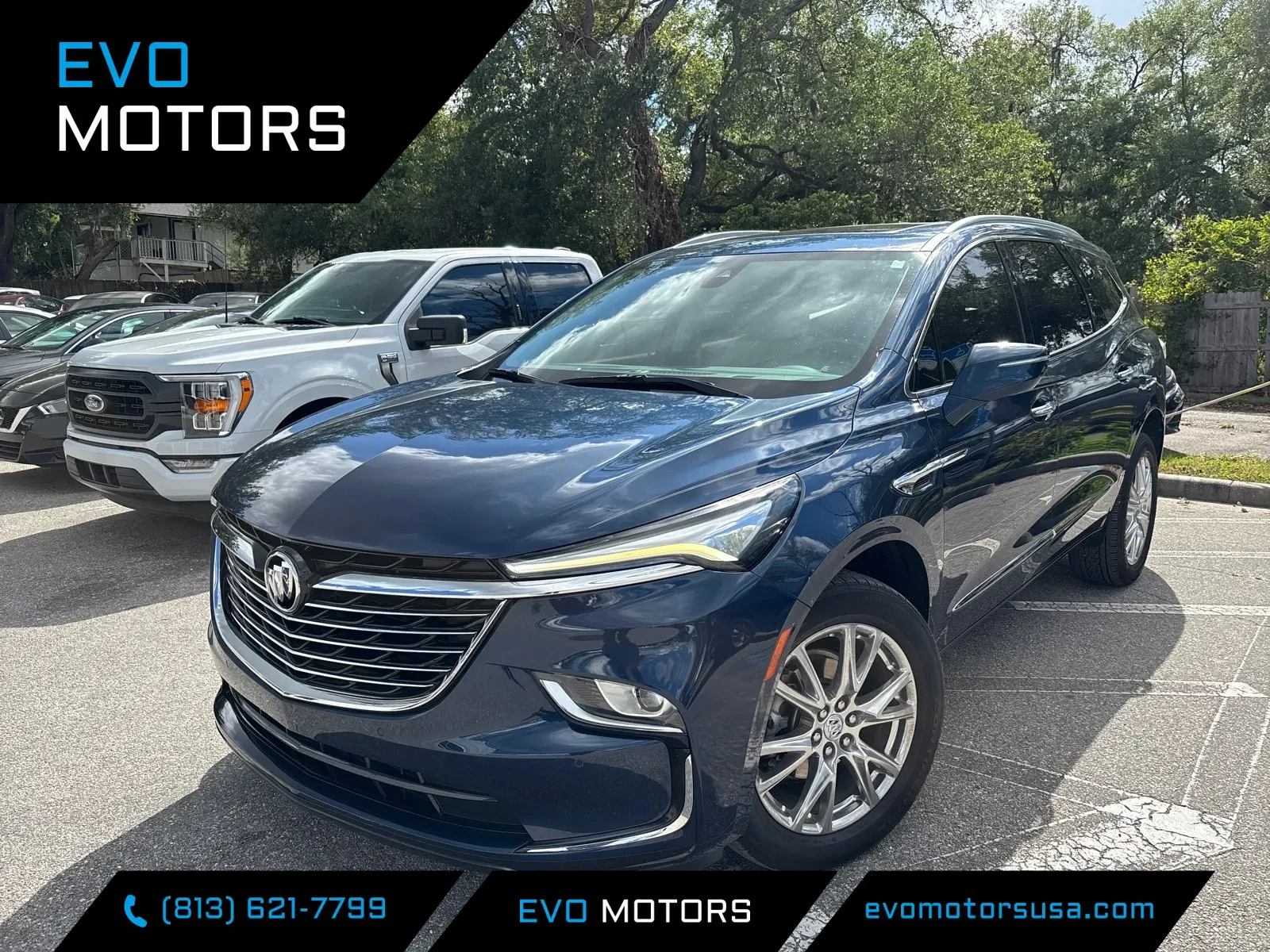 Blue 2023 Buick Enclave Essence w/SUNROOF for sale in Seffner, FL