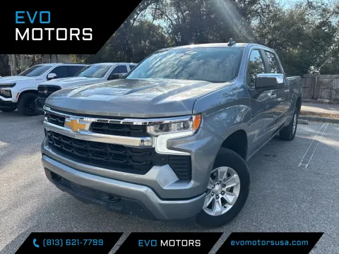 Gray 2023 Chevrolet Silverado 1500 LT Crew Cab 4X4 V8 for sale in Seffner, FL