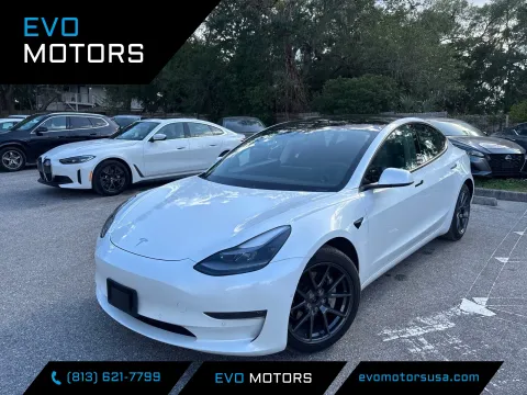 White 2021 Tesla Model 3 Long Range for sale in Seffner, FL