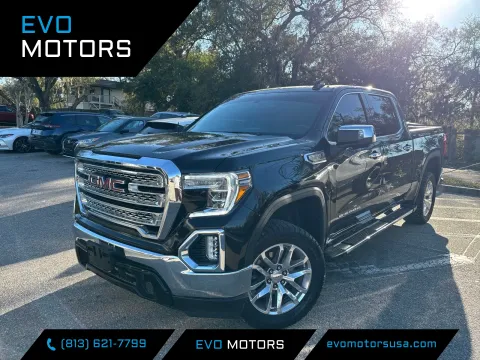 Blue 2021 GMC Sierra 1500 SLT Crew Cab 3.0L TURBO-DIESEL for sale in Seffner, FL