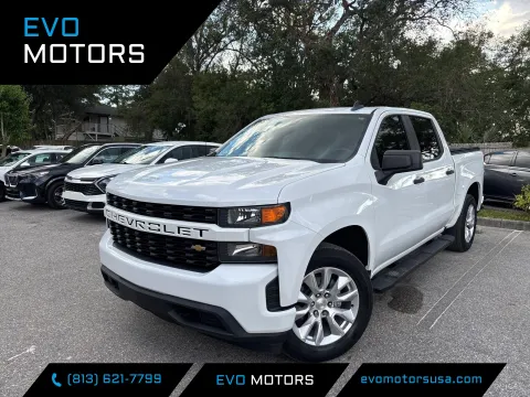 Blue 2021 Chevrolet Silverado 1500 Custom for sale in Seffner, FL