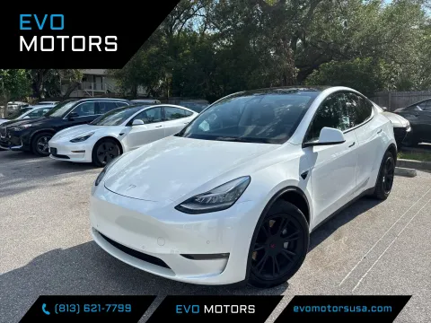 Blue 2021 Tesla Model Y Long Range for sale in Seffner, FL