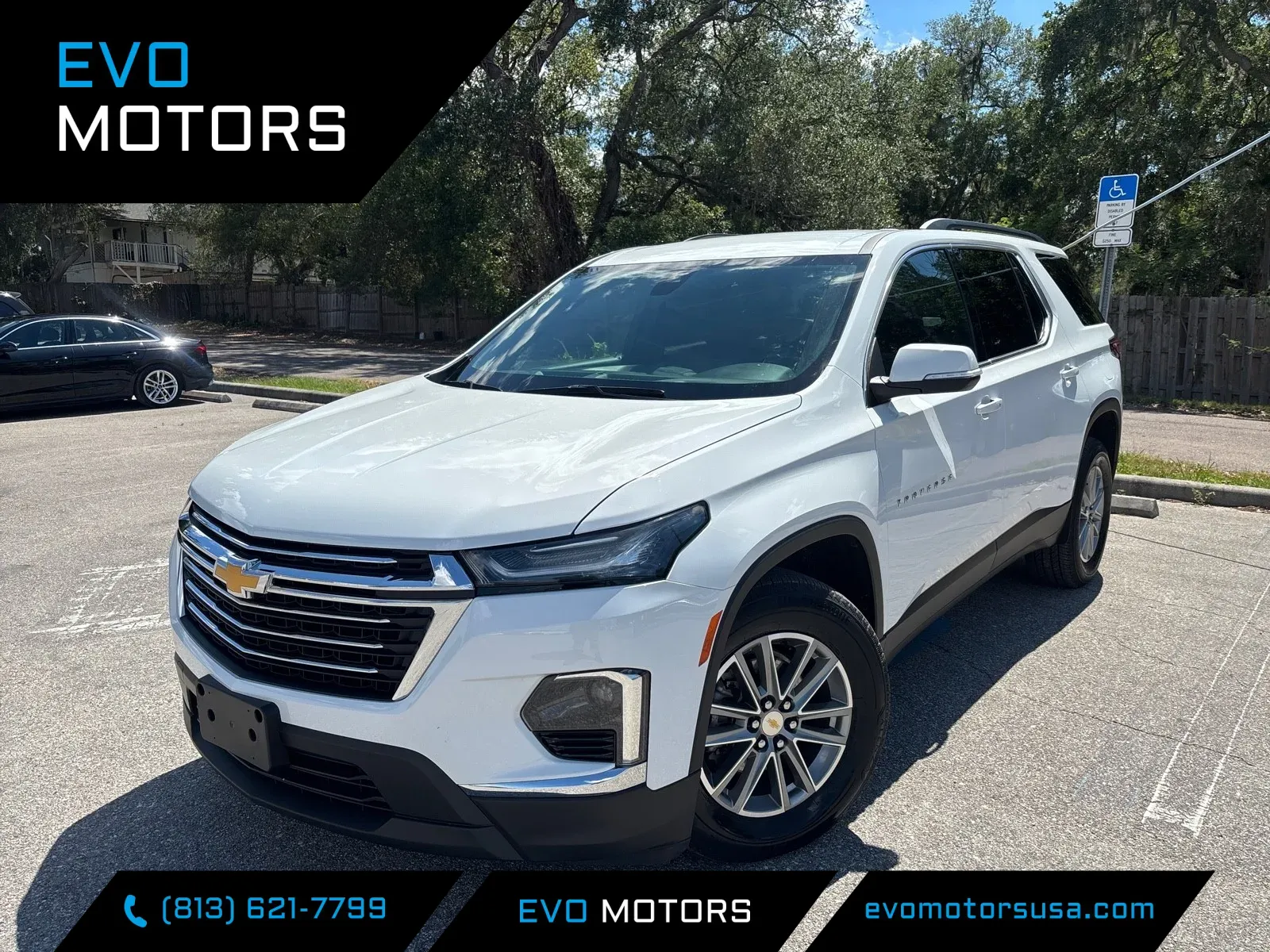 White 2023 Chevrolet Traverse LT Cloth for sale in Seffner, FL