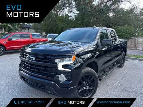 Black 2022 Chevrolet Silverado 1500 RST Crew Cab 4X4 V8 for sale in Seffner, FL