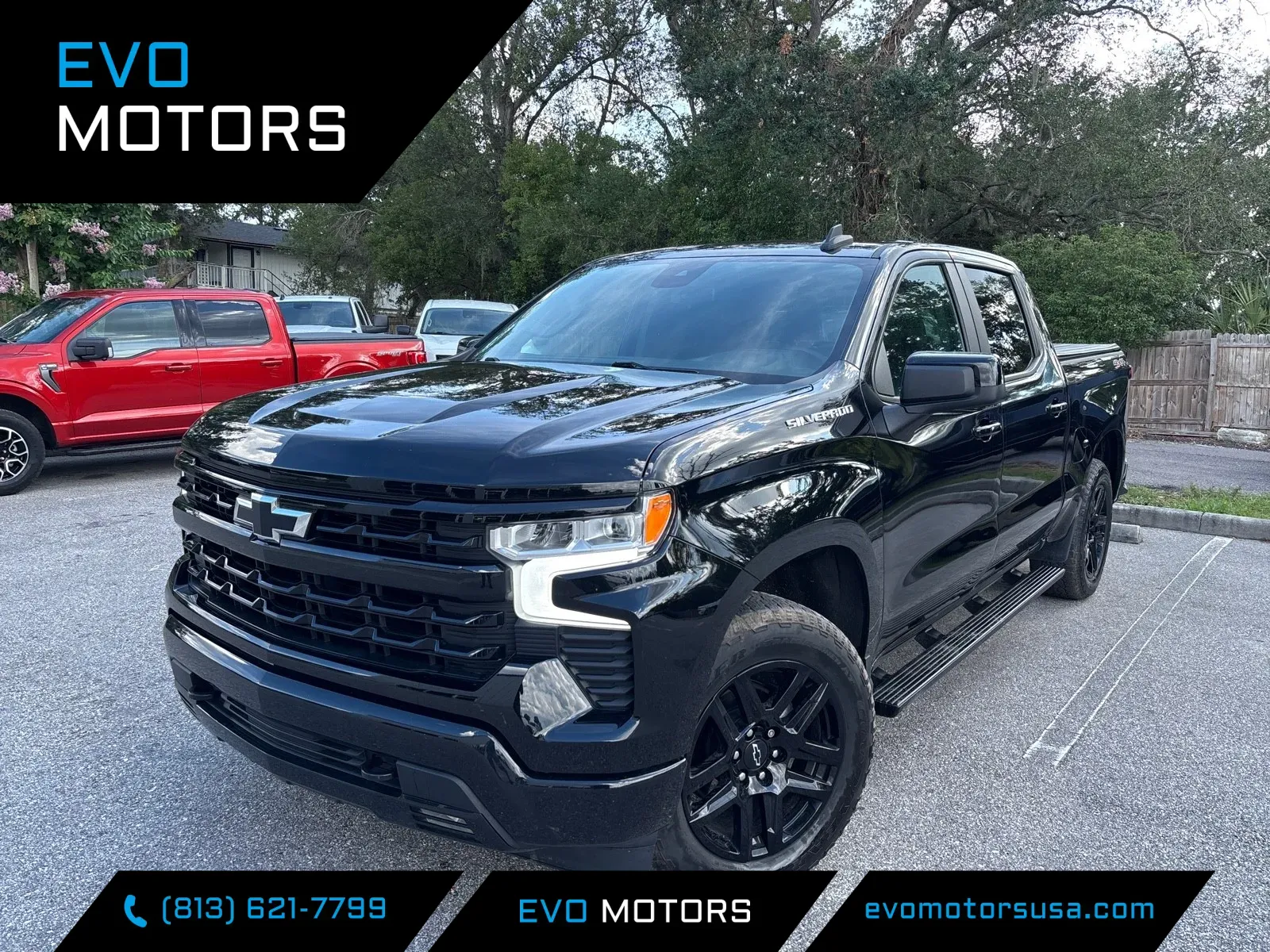 Black 2022 Chevrolet Silverado 1500 RST Crew Cab 4X4 V8 for sale in Seffner, FL