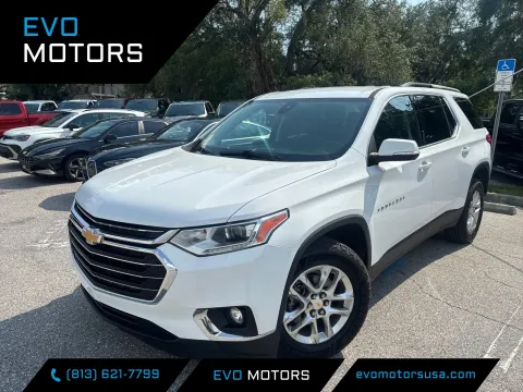 Blue 2021 Chevrolet Traverse LT Cloth for sale in Seffner, FL