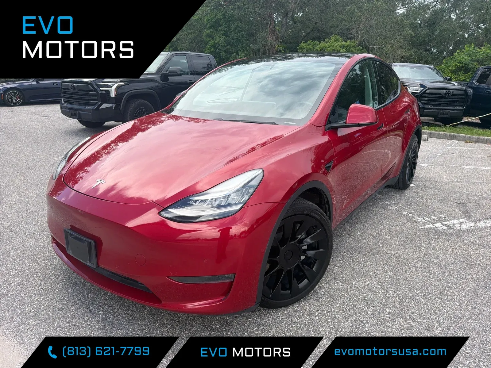 Red 2020 Tesla Model Y Long Range for sale in Seffner, FL