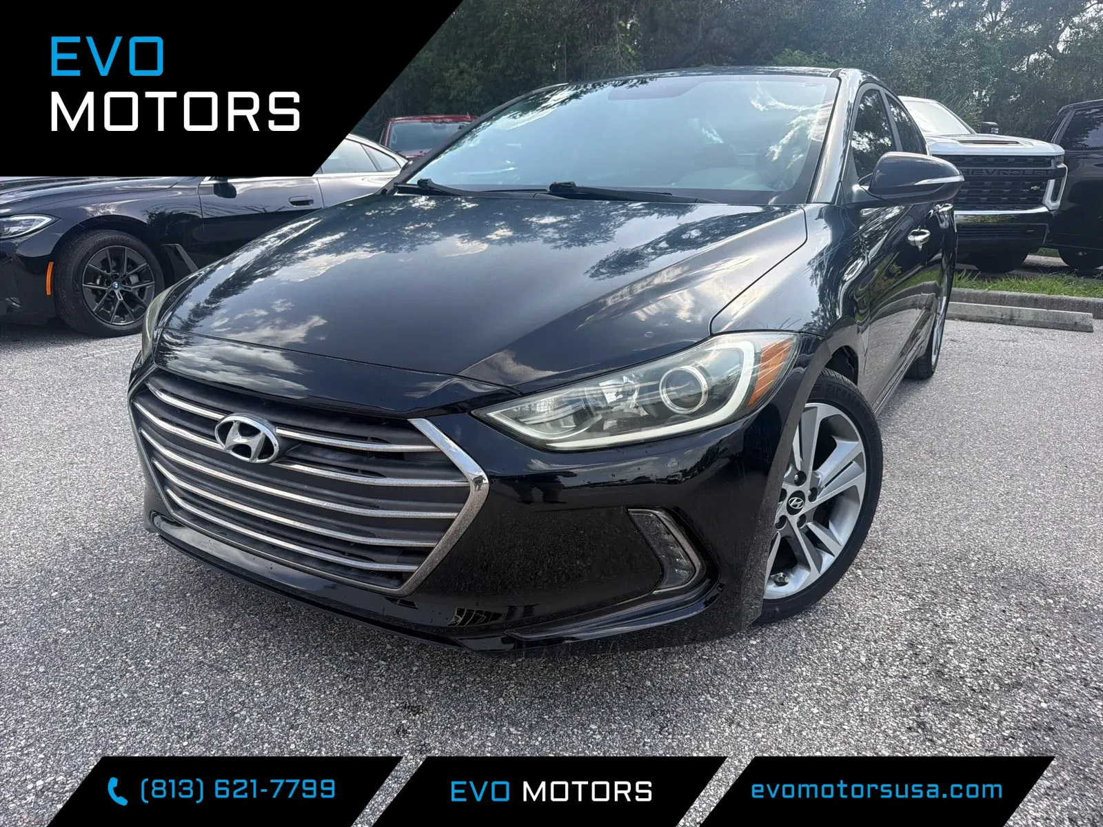 Black 2017 Hyundai Elantra Limited for sale in Seffner, FL