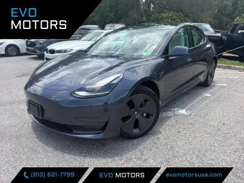 Silver 2023 Tesla Model 3 Standard Range w/WHITE INTERIOR for sale in Seffner, FL