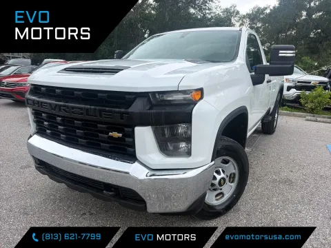 White 2022 Chevrolet Silverado 2500 HD Work Truck Regular Cab Long Bed 1WT for sale in Seffner, FL