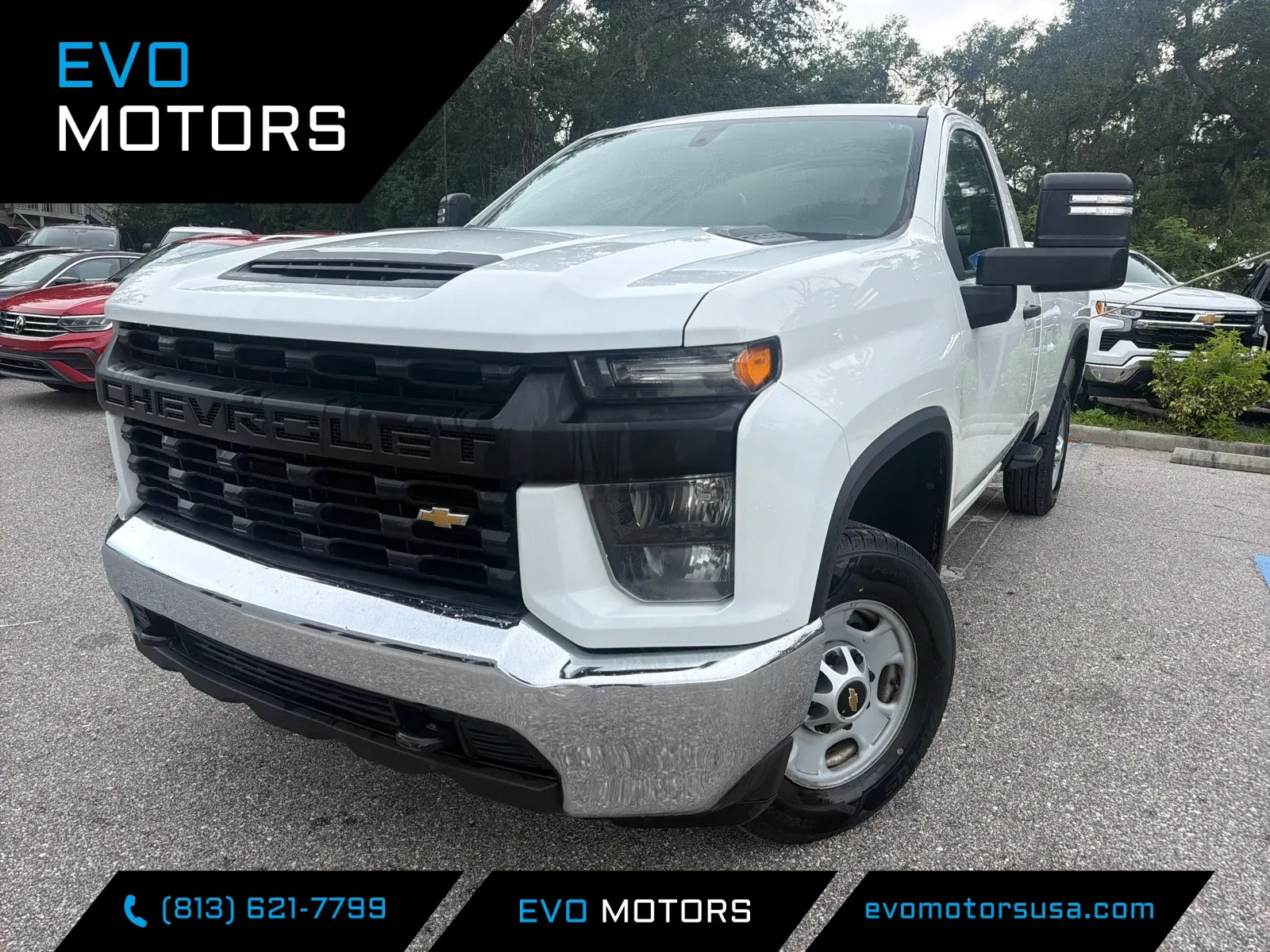 White 2022 Chevrolet Silverado 2500HD Work Truck Regular Cab Long Bed 1WT for sale in Seffner, FL
