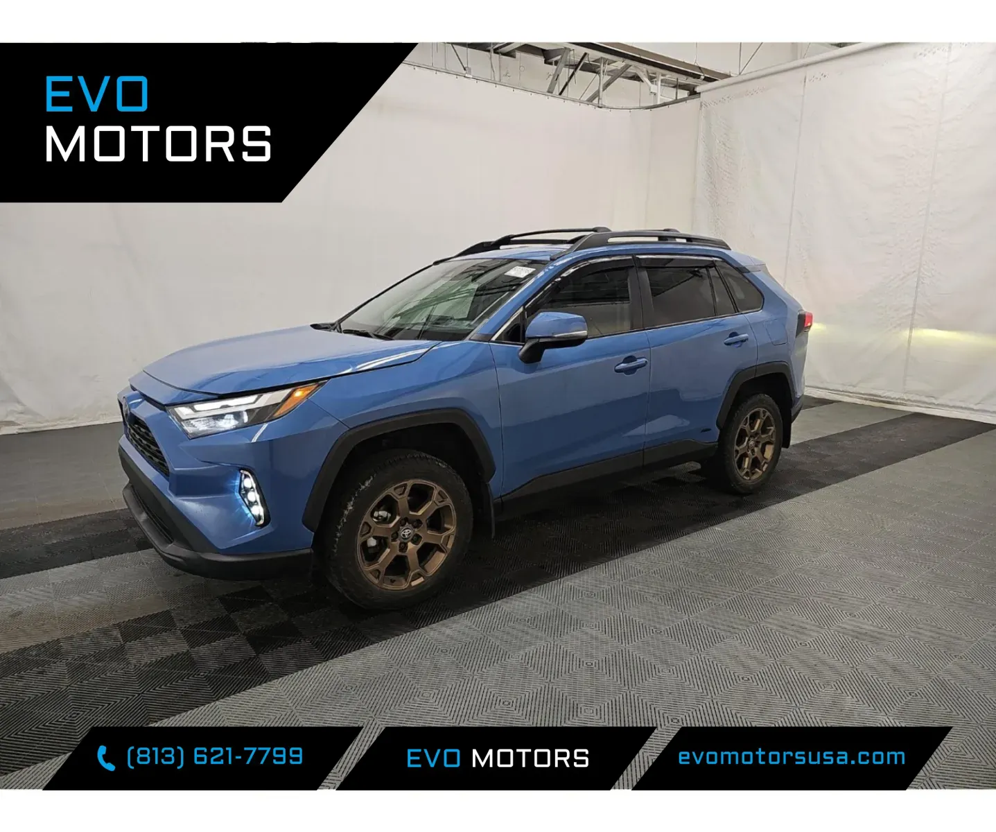 Blue 2023 Toyota RAV4 Hybrid Woodland AWD for sale in Seffner, FL