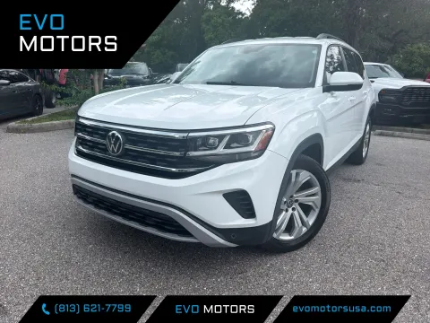 White 2021 Volkswagen Atlas 3.6L V6 SE w/Technology for sale in Seffner, FL