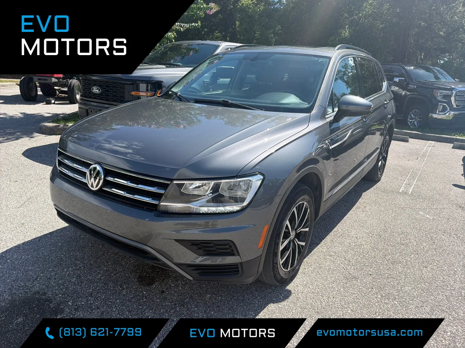 Gray 2021 Volkswagen Tiguan SE for sale in Seffner, FL