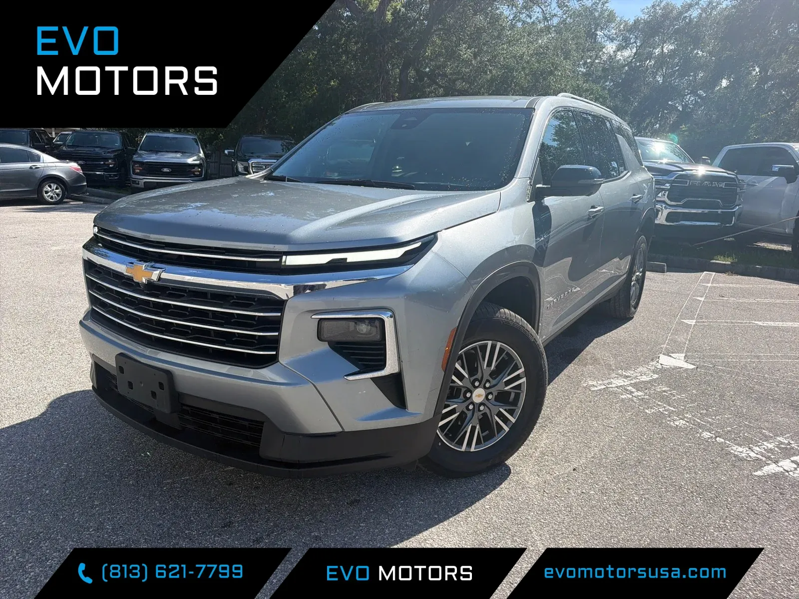 Gray 2024 Chevrolet Traverse AWD LT for sale in Seffner, FL