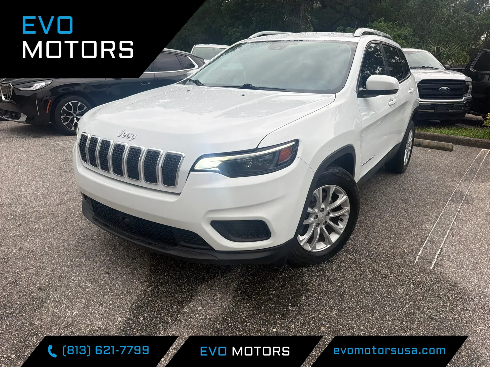 White 2021 Jeep Cherokee Latitude for sale in Seffner, FL