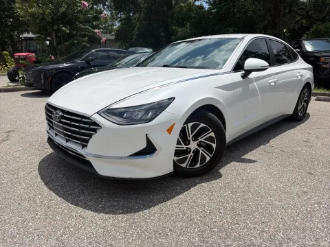 Photos of 2021 Hyundai Sonata Hybrid Blue for sale in Seffner, FL at Evo Motors