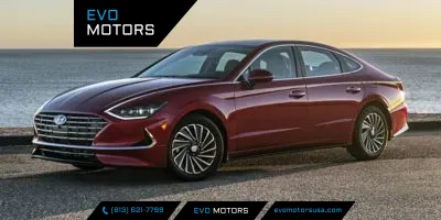 2021 Hyundai Sonata Hybrid Blue for sale in Seffner, FL
