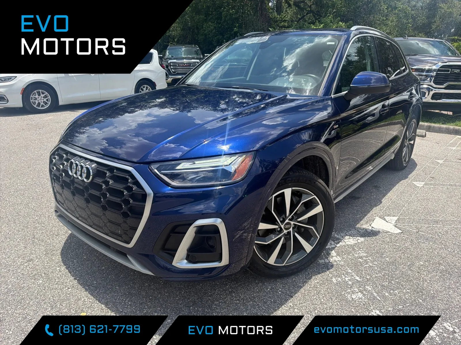 Blue 2024 Audi Q5 S line Premium Plus for sale in Seffner, FL
