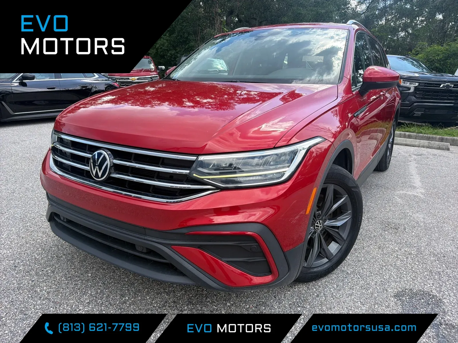 Red 2023 Volkswagen Tiguan SE for sale in Seffner, FL