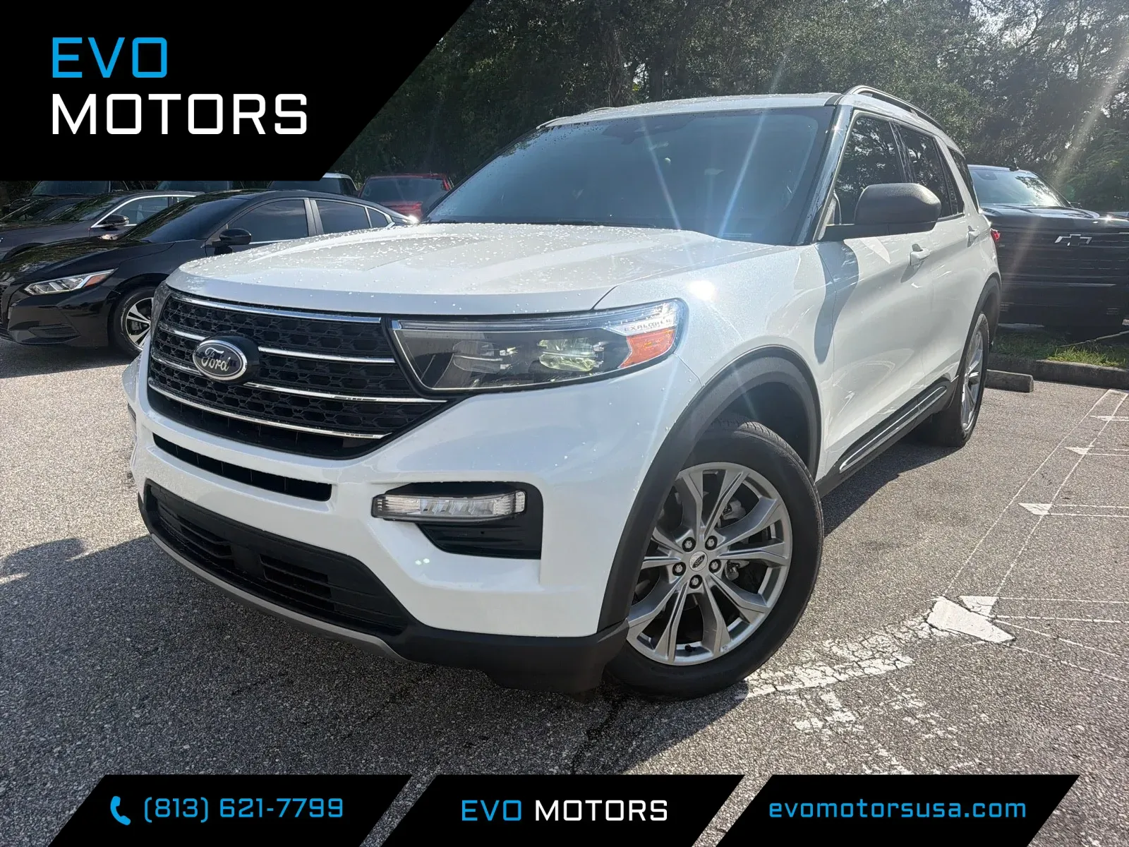 White 2023 Ford Explorer XLT for sale in Seffner, FL