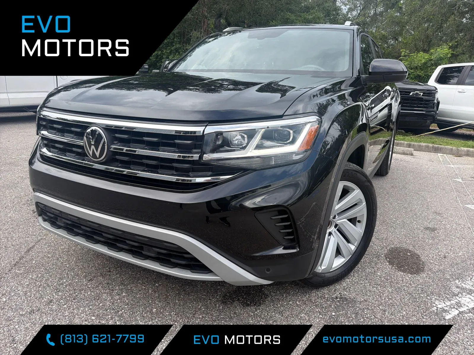 Black 2023 Volkswagen Atlas Cross Sport 2.0T SE w/Technology for sale in Seffner, FL