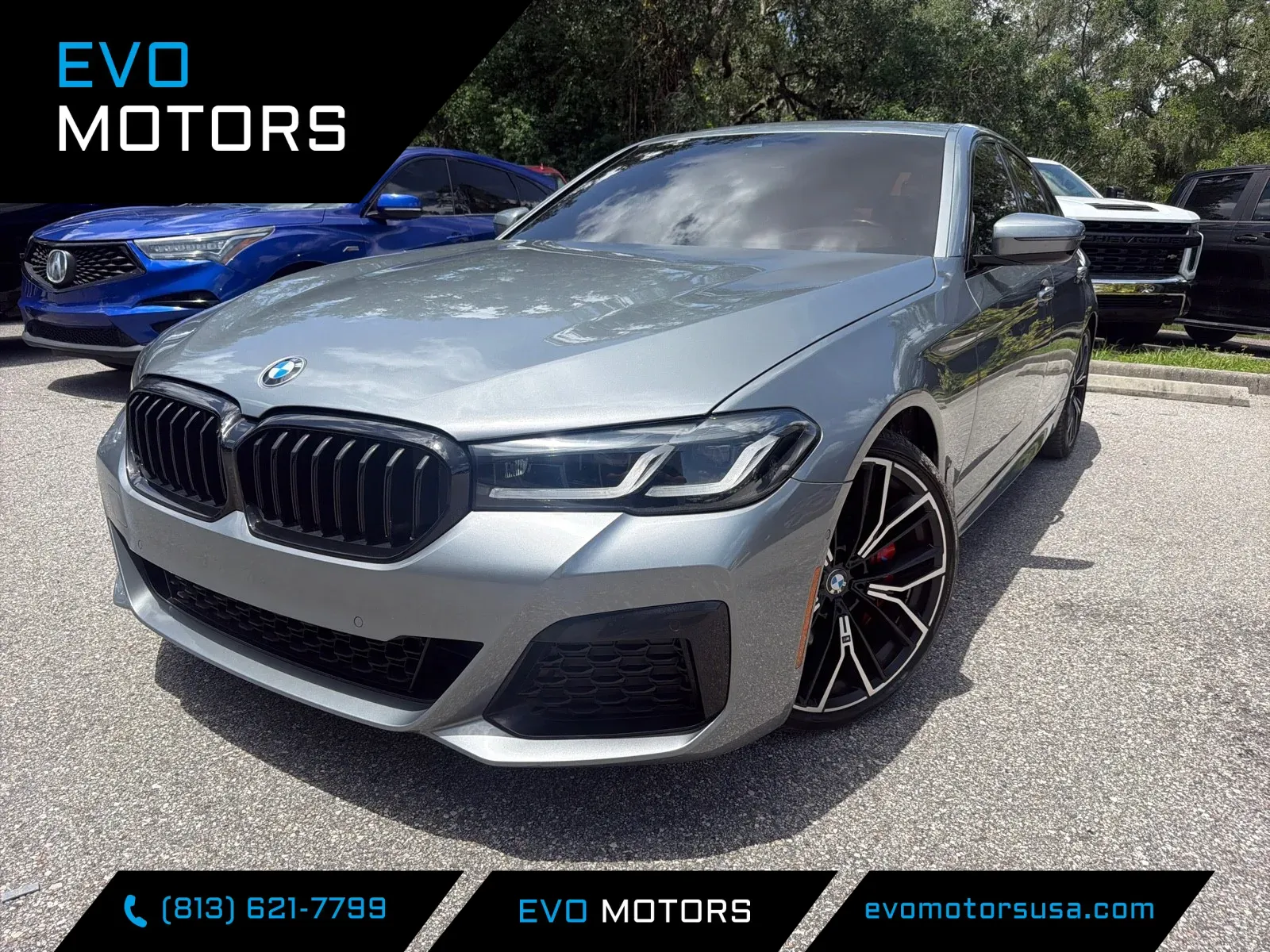 Gray 2023 BMW 5 Series 530i M SPORT LINE w/SHADOWLINE & PREMIUM PKG. for sale in Seffner, FL