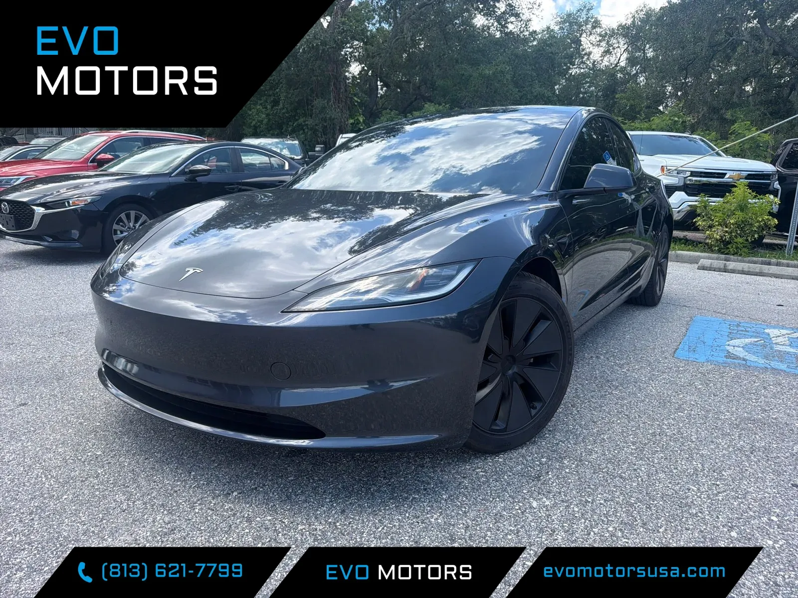 Gray 2024 Tesla Model 3 w/FSD 4 for sale in Seffner, FL