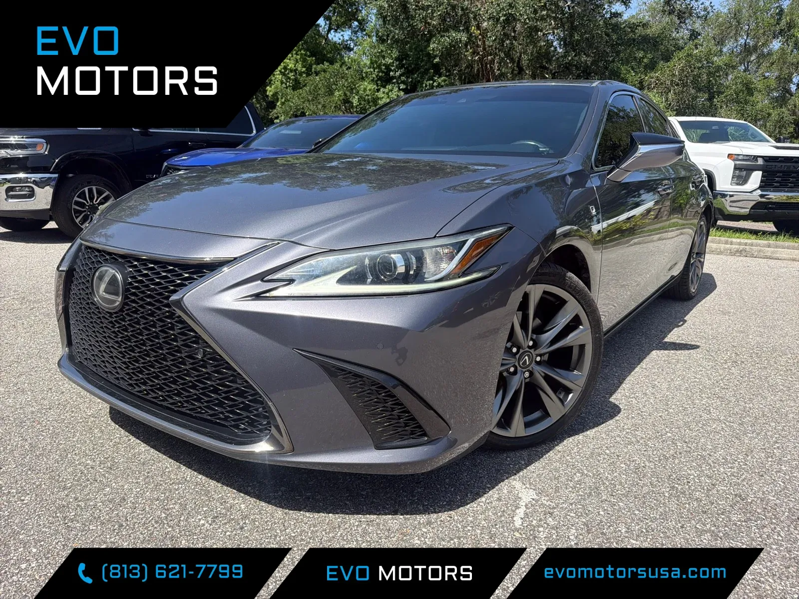 Gray 2019 Lexus ES 350 for sale in Seffner, FL