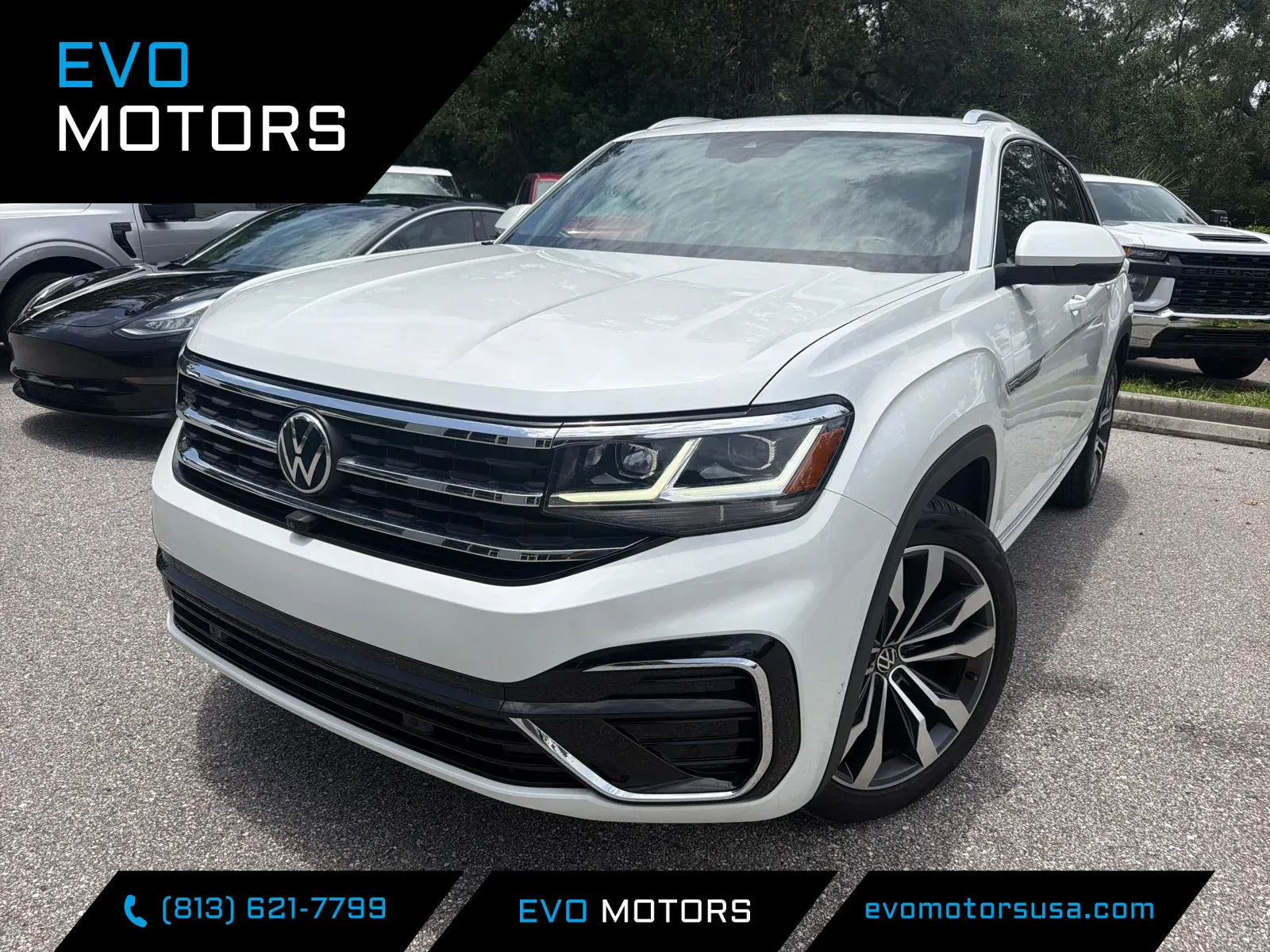 White 2023 Volkswagen Atlas Cross Sport 3.6L V6 SEL Premium R-Line for sale in Seffner, FL