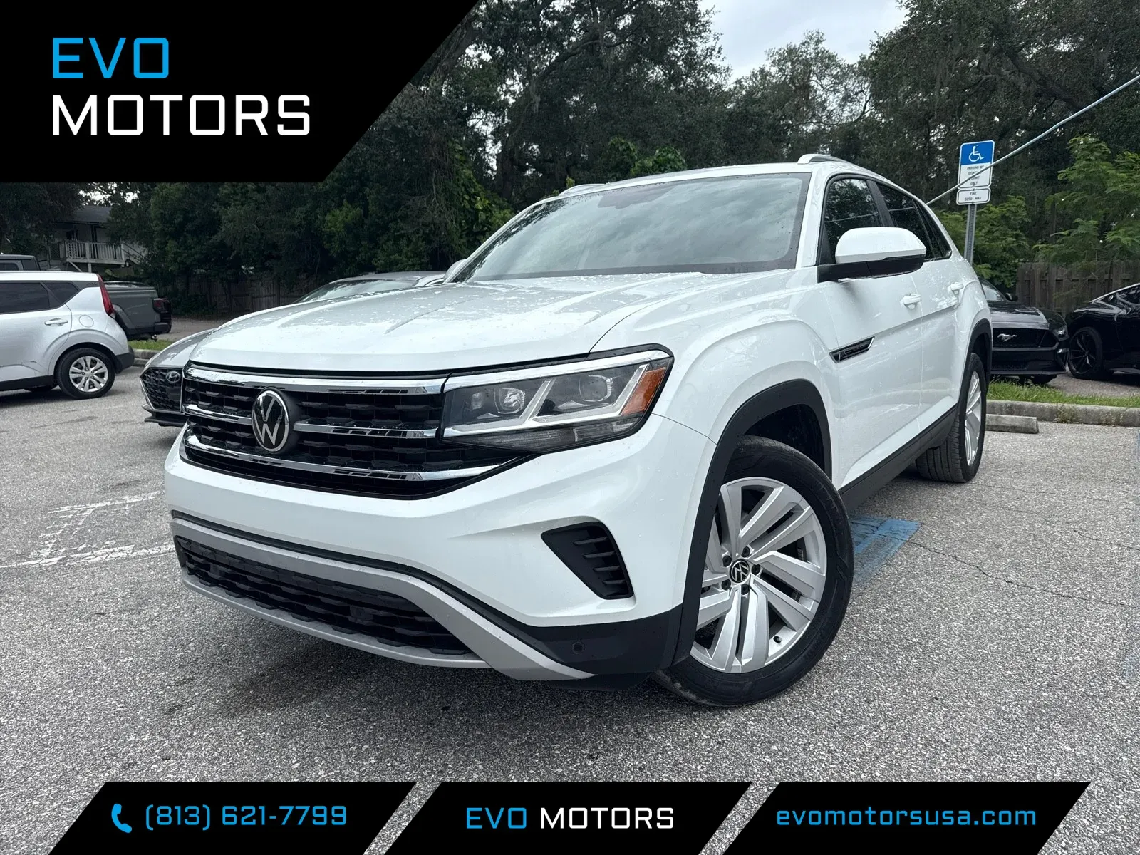 White 2023 Volkswagen Atlas Cross Sport 3.6L V6 SE w/Technology for sale in Seffner, FL
