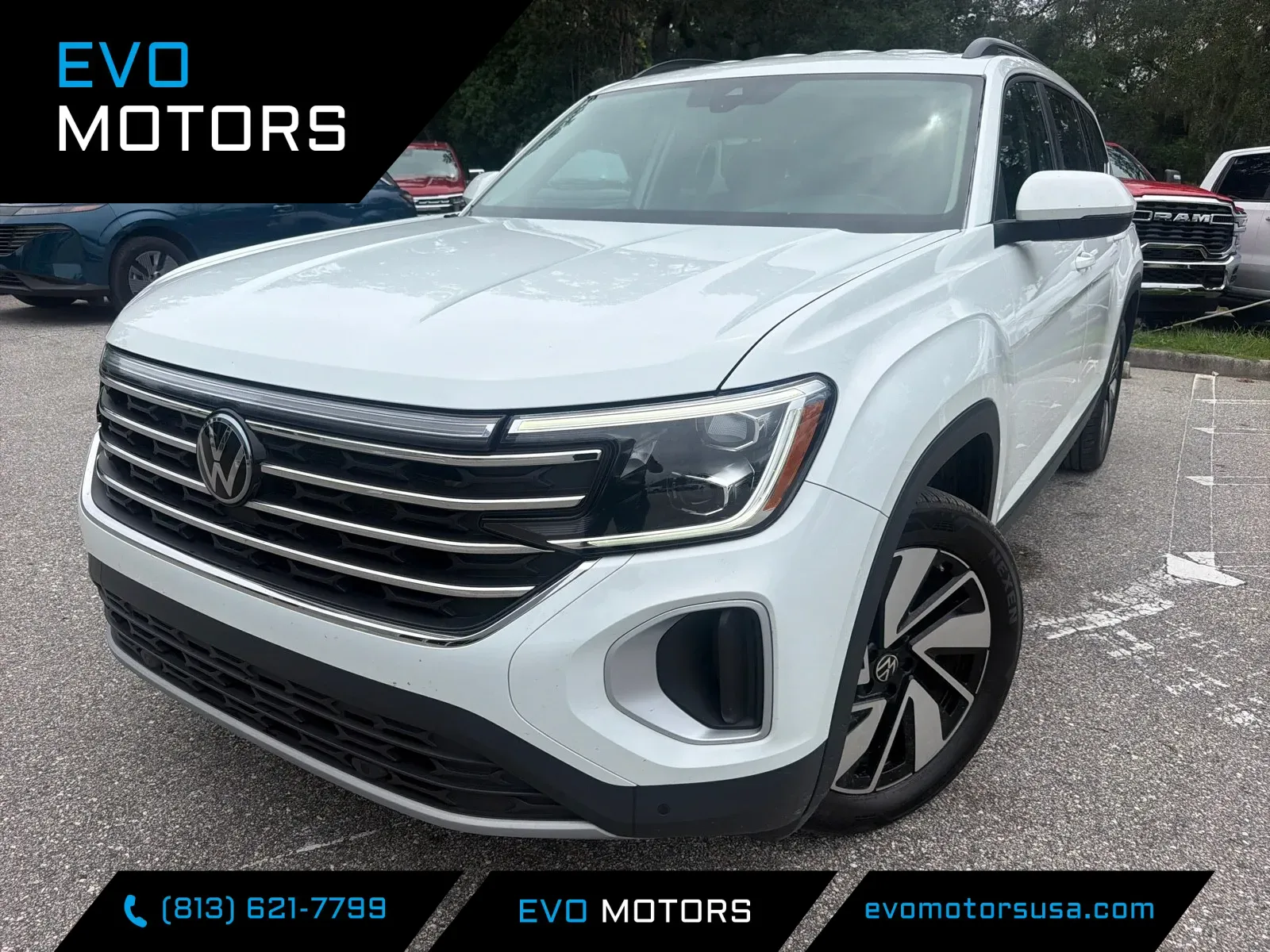 White 2025 Volkswagen Atlas 2.0T SE w/Technology for sale in Seffner, FL