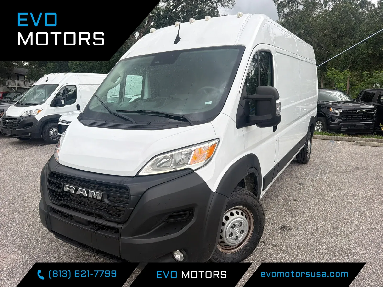 White 2025 Ram ProMaster Cargo Van Tradesman for sale in Seffner, FL