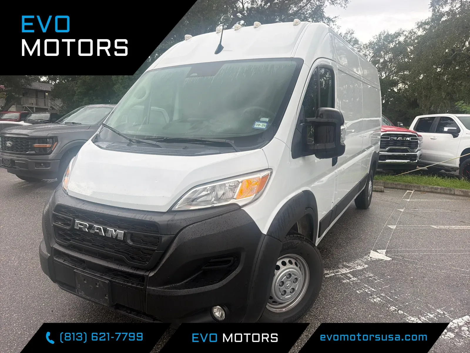 White 2025 Ram ProMaster Cargo Van Tradesman for sale in Seffner, FL