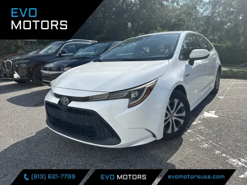 White 2020 Toyota Corolla Hybrid LE for sale in Seffner, FL
